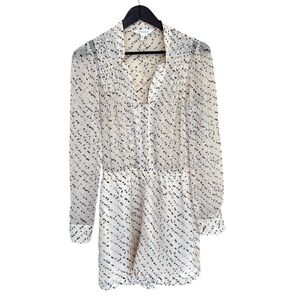 BCBGENERATION Long Sleeve Sheer Upper Romper - Size S
